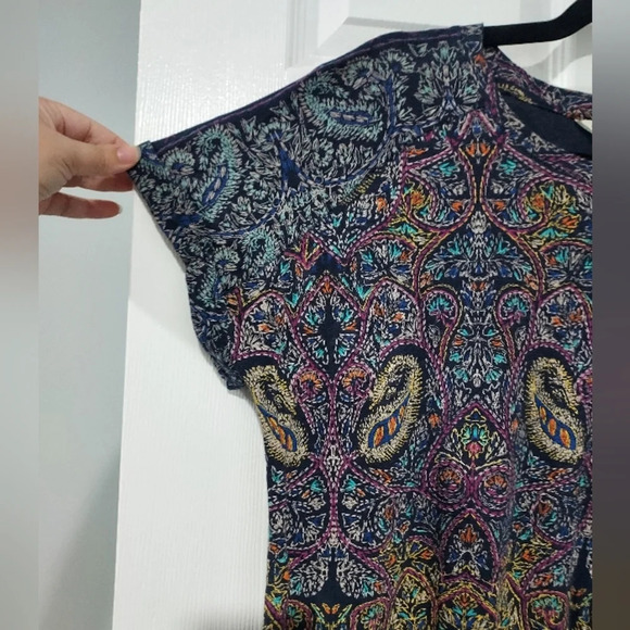 Lucky Brand Bohemian Style Short Sleeve Shirt in Size 1X - Picture 3 of 8